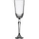  Elegance Glass Champagne Flutes Set of 6, Vintage Design Crystal Clear Stylish Glasses for Drinking Champagne , Sturdy Premium Blown Chalices, 4.23 oz