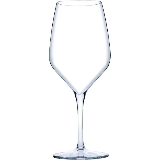  Laser-Cut White Wine Glasses With Long Stem, Elegant Crystal Glasses Set of 6, 12.7 oz