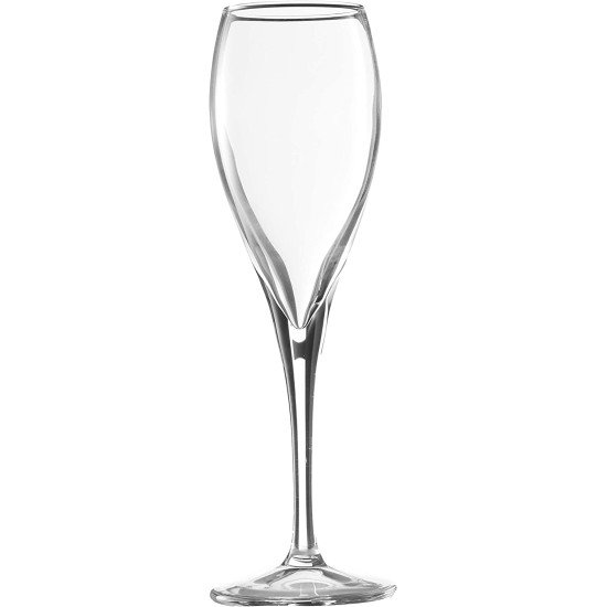  Champagne Flutes Glasses Set of 6, 4.40 oz, Champagne Glass, Stemmed Drinking Glasses, Glass Cups (Champagne Flutes)