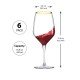  Gold Rim Red Wine Glasses With Long Stem Set of 6, Laser-Cut Rim Crystal Clear Elegant Glassware for Drinking Wine, Sturdy Tempered Rim Premium Blown Chalices, 15.9 oz