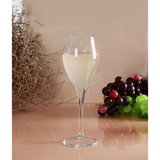  White Wine Glasses Set of 6, 15.38 oz, Wine Glass, Stemmed Drinking Glasses, Glass Cups (White Wine Glasses)