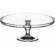 Footed Pastry Service Plate 12.60 inch, Wide Glass Serving Dessert Cupcake Cookies Cake Stand, Decorative Cake Platter with Stem