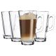  Glass Coffee Latte Mugs, Irish Coffee Cup Set with Handles, Large Glasses for Cappuccino, Latte, Iced Coffee, Ice Cream, Hot Chocolate, Hot Toddy, Hot Beverages, Set of 2, 9 oz