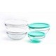  Glass Food Storage Container with Lid Variation (4 Piece Set)