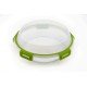  Tempered Glass Food Container with Bpa-free Locking Lid, On-the-go Lunch Box for Vegetables, Fruits, Food, Snack, Nuts, Spices, Glass Food Prep Storage (Round 62.20 fl oz)
