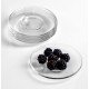  Glass Plate Saucers Set of 6, Round Coaster Set, Dessert Plate, Great for Servicing Cookies, Snacks, Fruits, Coffee, and Tea Cups