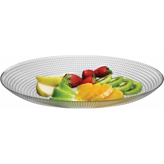  Large Oval Glass Serving & Mixing Bowl for Salad, Fruit, Pasta, Desserts, Snack, 13 x 9.84 inch Centerpiece Serving Dish