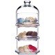  3-Tier Glass Stacking Apothecary Jars with Lid, Stackable Storage Container for Food, Candy, Biscuit, Cookie Chocolate , Pastries - Kitchen and Bathroom Organizer