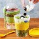  Yogurt Parfait Cups with Lids and Spoon, Reusable Breakfast Container To Go, Travel Bowl with Topping Cereal, Overnight Crunch or Granola Lunch Box for Meal Prep Set of 4 (20 oz)