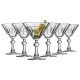  Diamond Martini Glasses Set of 6, Elegant Vintage Design for Martini Margarita Liqueur and Coctails Holiday Gift Wedding Birthday Housewarming Anniversaries, 8.1 oz
