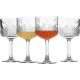  Vintage Coupe Glasses Set of 4, Large Stemmed Cocktail Glasses, 17 oz Unique Glassware for Champagne and Wine