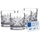 Crystal Whiskey Glasses Set Of 4, 12 oz Premium Lowball Rocks Tumblers with Heavy Base