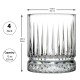  Premium Whiskey Glasses, Lowball Rock Tumbler Set of 4, Double Old Fashioned Barware with Heavy Base for Scotch, Bourbon, Liquor or Cocktail Drinking, 12 oz