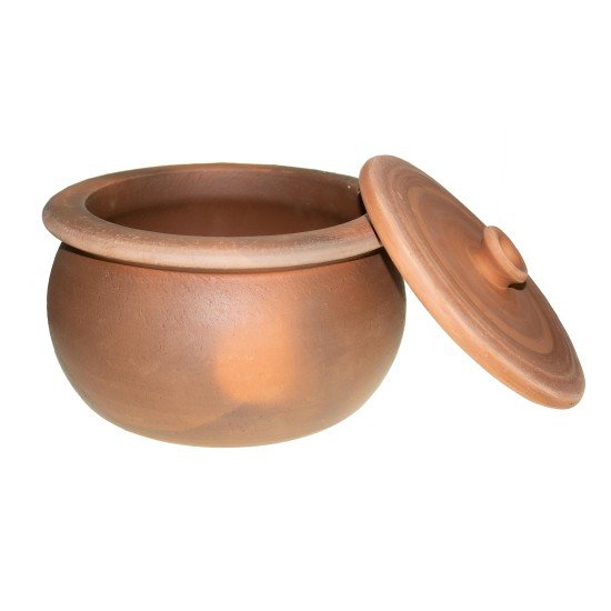 Handmade Traditional Casserole Terracotta with Lid, Extra Large Natural Unglazed Earthen Cookware, Twice Baked Clay Pot, Casserole Dish, Traditional Rice Cooking, Terracotta Pan Cooking Korean, Indian, Mexican Dish