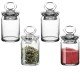  Spice Jar with Airtight Glass Lid 4pcs, Nuts, Jam or Coffee Beans Jar, Jar for Kitchen Storage and Laundry Room Organization 8.12 oz