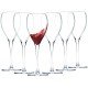  Red Wine Glasses Set of 6, Laser-Cut Fine and Tempered Rim Crystal Clear Elegant Glassware for Drinking Wine, Sturdy Premium Blown Chalices, 15.38 oz