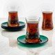  Turkish Tea Cups and Saucers, Authentic Turkish Tea Glasses, Traditional Tea Set Perfect for Arabic, Persian Morrocan Tea Party (8 pieces), 5.75 oz