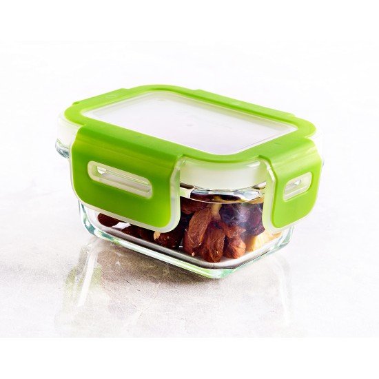  Glass Baby Food Container with Bpa-free Locking Lid, On-the-go Lunch Box for Snack, Food, Nuts, Spices, Glass Food Prep Storage (Rectangle 4.56 fl oz)