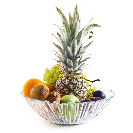  Aura Oval Tempered Glass Salad And Fruit Bowl, Decorative Bowls For Home (Oval 60 fl oz)