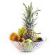  Aura Large Round Tempered Glass Salad And Fruit Bowl, Decorative Bowls For Home (Round 123 fl oz)